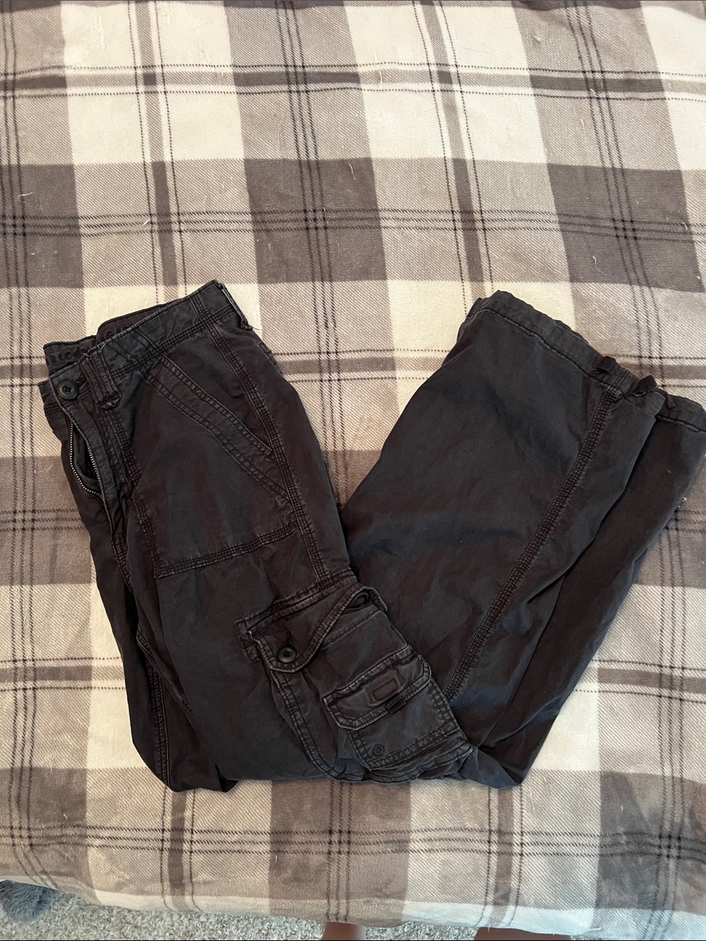 American Eagle Outfitters Black Cargo Pants for Women
